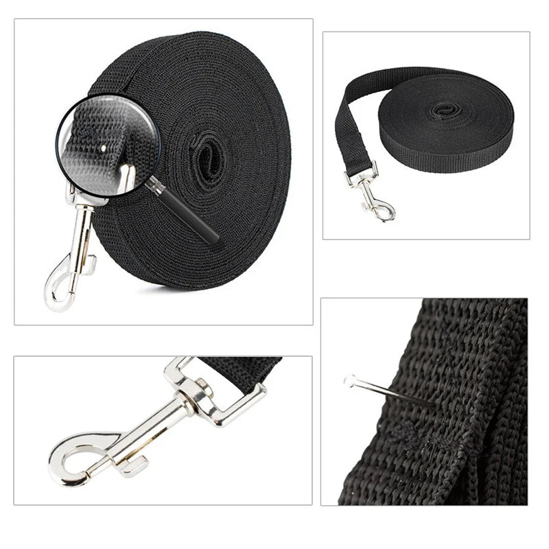 Long Nylon Pet Dog Leash For Small Big Dogs Cats Outdoor Hiking Puppy Lead Rope Strong Labrodor Traction Belt 1.5m 3m 10m 30m