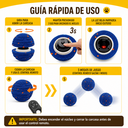 Pelota Inteligente Indestructible para Perros Grandes y Pequeños