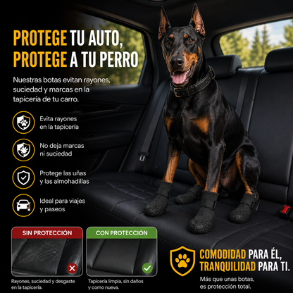 BOTAS PARA PERROS PROTECCIÓN CONTRA LLUVIA Y PAVIMENTO CALIENTE 🐶🔥💧