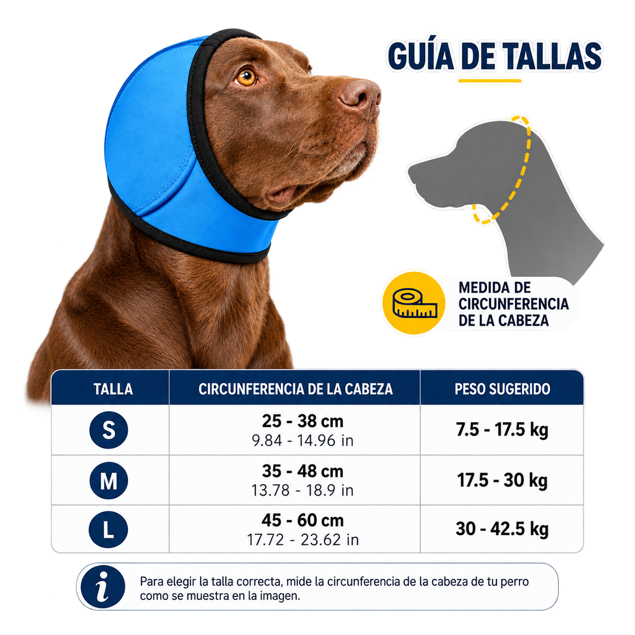 Protector de Orejas Antiestrés para Perros | Reduce el Ruido, la Ansiedad y el Estrés