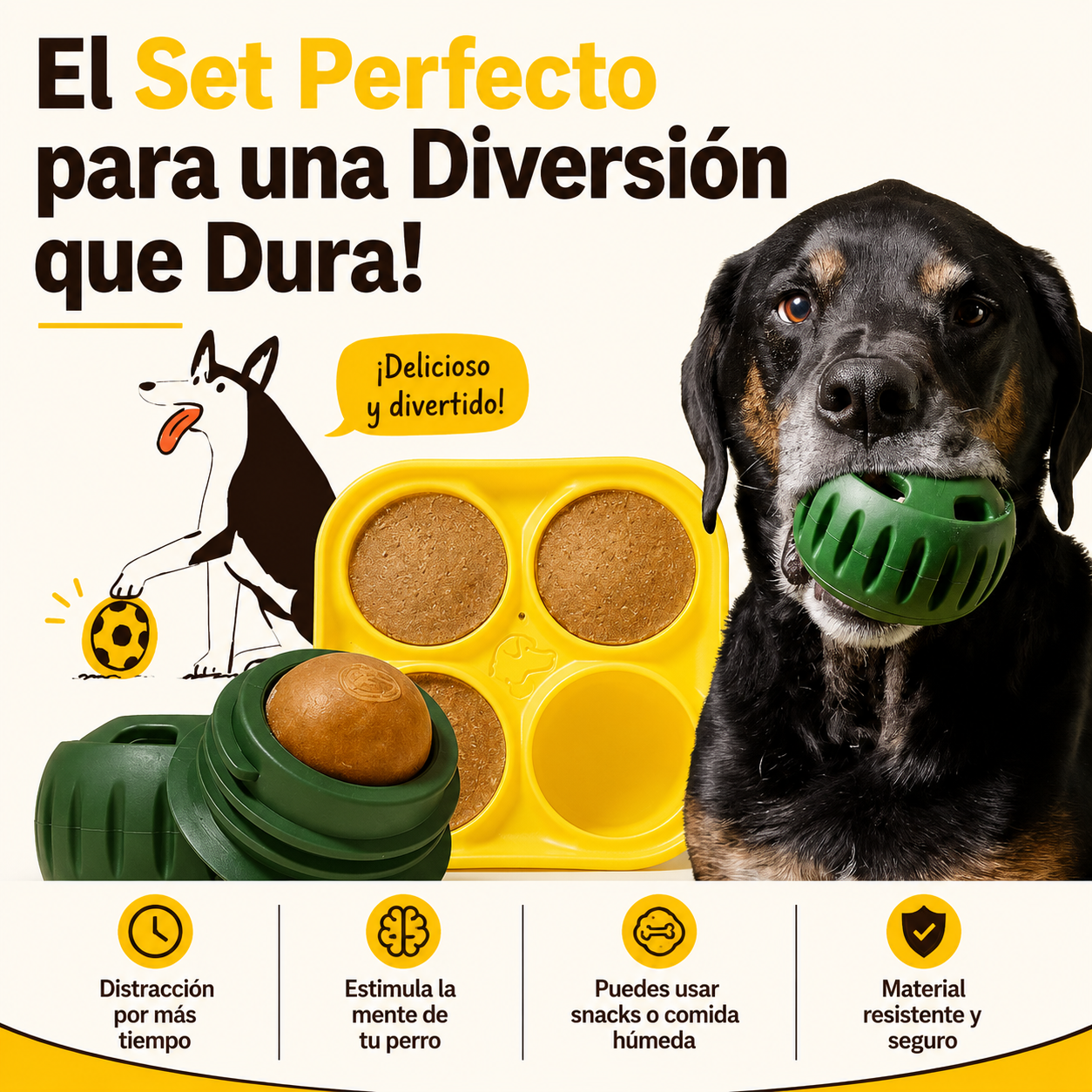 Juguete Interactivo para Perros con Premios | Estimulación Mental y Diversión Duradera