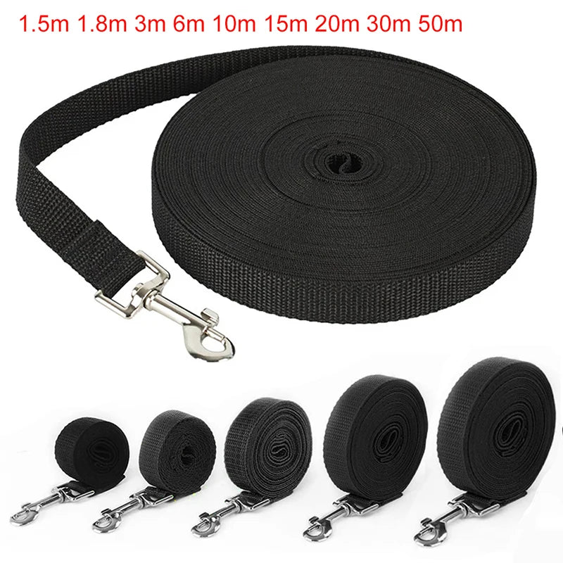 Long Nylon Pet Dog Leash For Small Big Dogs Cats Outdoor Hiking Puppy Lead Rope Strong Labrodor Traction Belt 1.5m 3m 10m 30m