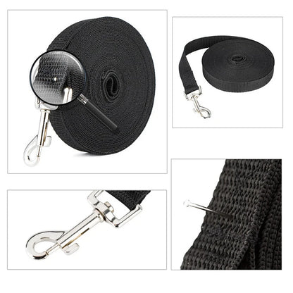 Long Nylon Pet Dog Leash For Small Big Dogs Cats Outdoor Hiking Puppy Lead Rope Strong Labrodor Traction Belt 1.5m 3m 10m 30m